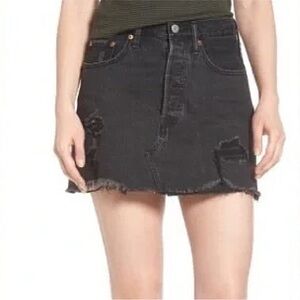 Black Denim Skirt